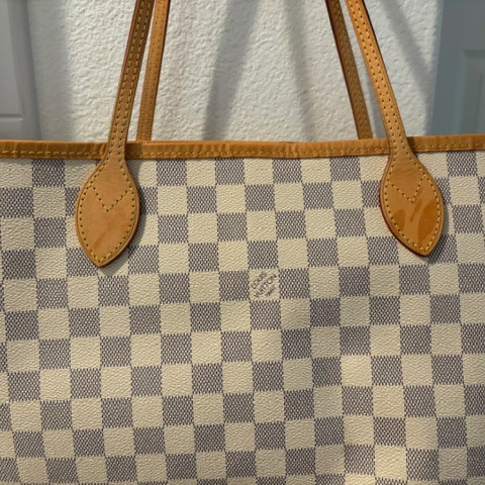 Louis Vuitton Damier Azur Neo Neverfull MM Rose Ballerine - Picture 4 of 15